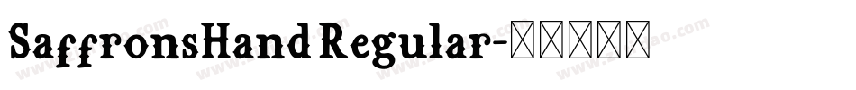 SaffronsHand Regular字体转换